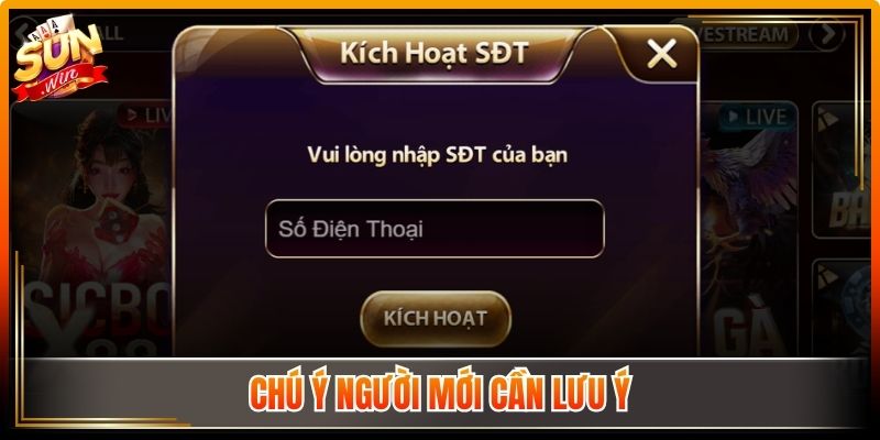 Chú ý người mới cần lưu ý